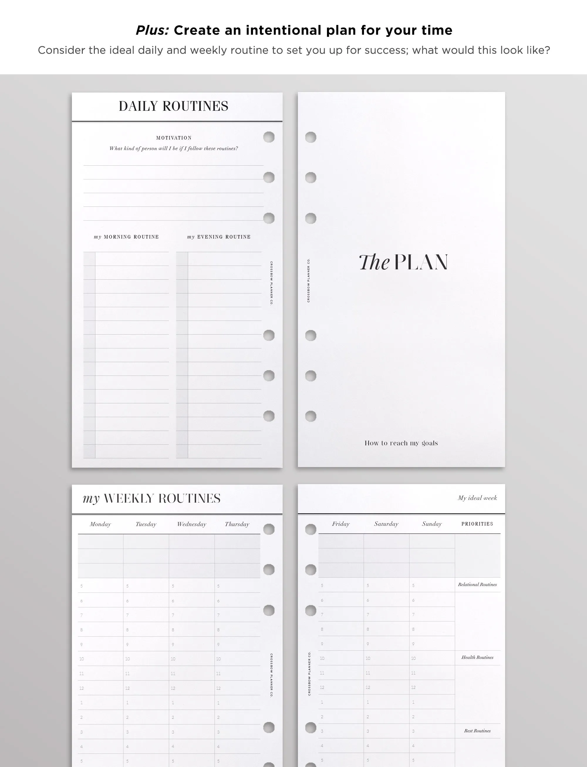 12 Month Goal Planning Set | Personal Planner Inserts