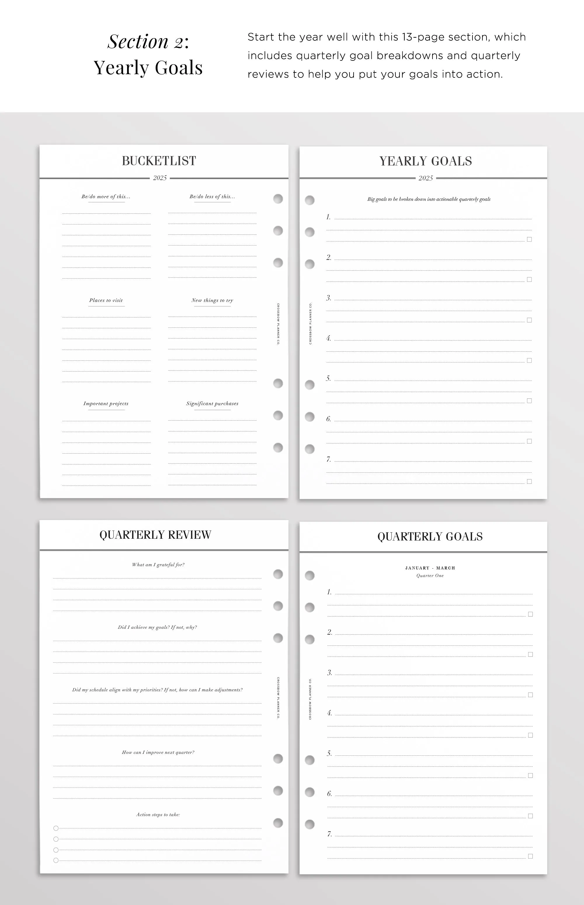 2025 A5 Planner Inserts | Choose Your Start Month