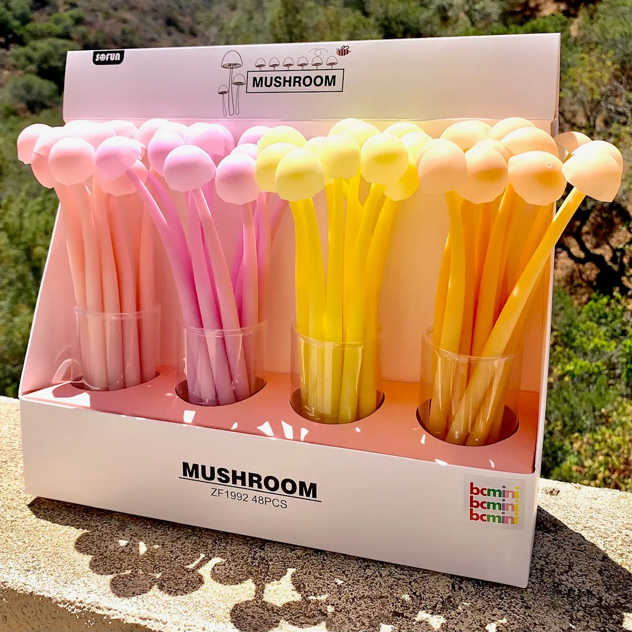22415 MUSHROOM GLOW IN THE DARK GEL PEN-48