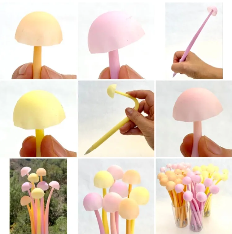 22415 MUSHROOM GLOW IN THE DARK GEL PEN-48