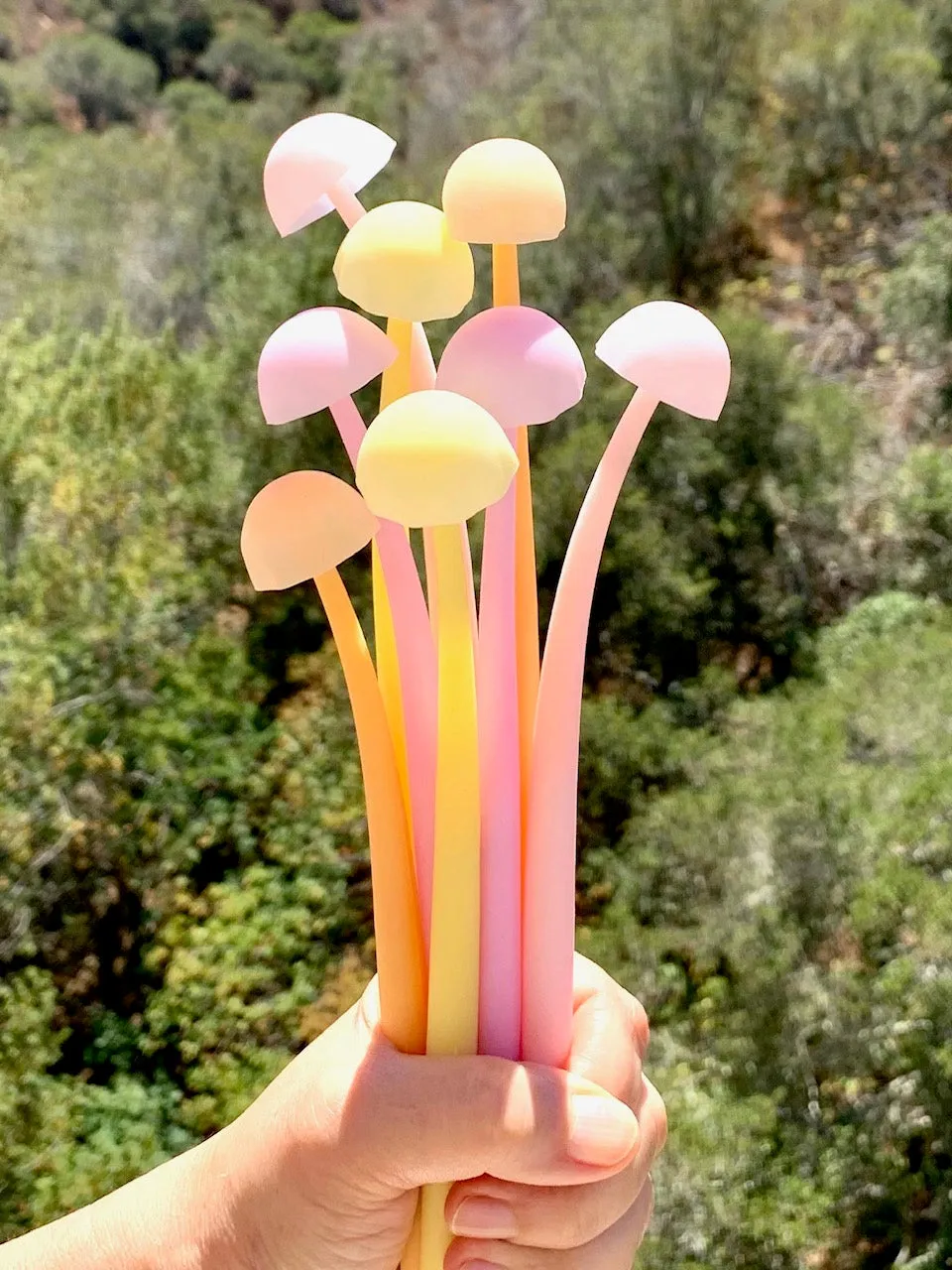 22415 MUSHROOM GLOW IN THE DARK GEL PEN-48