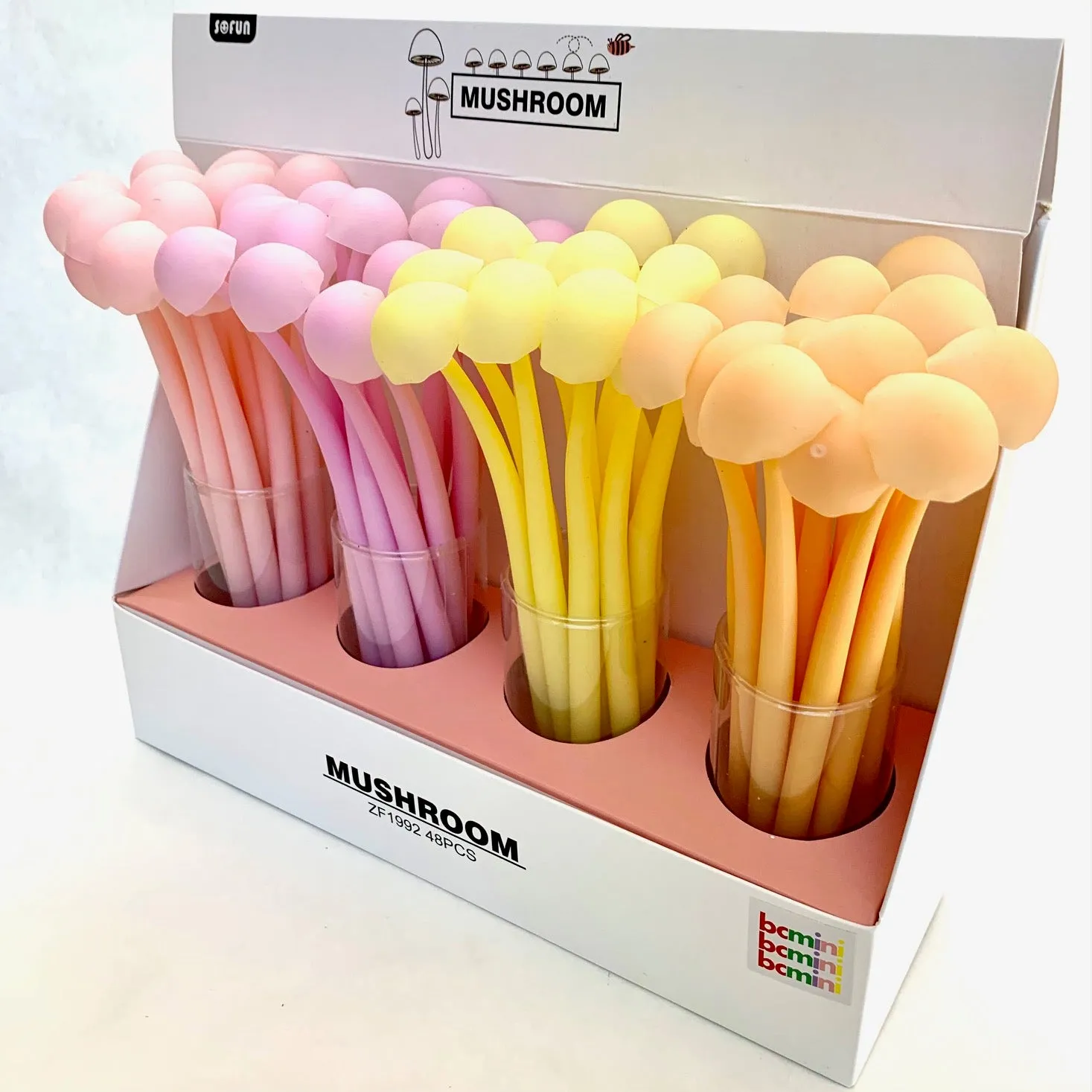 22415 MUSHROOM GLOW IN THE DARK GEL PEN-48