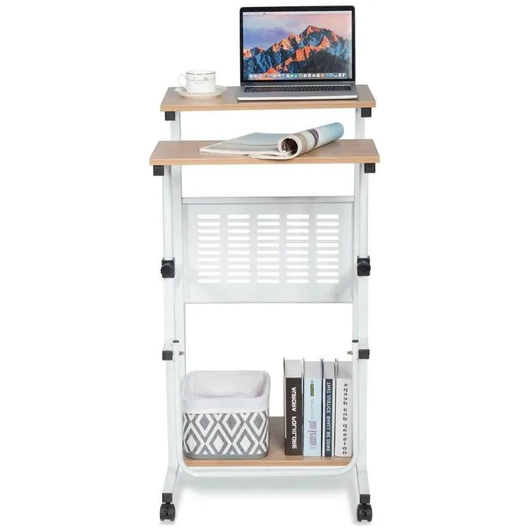 Adjustable Height Mobile Stand-Up Computer Desk