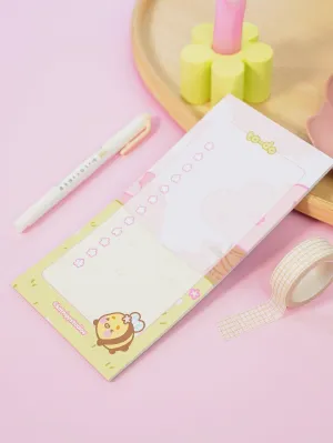 Bumblebutt Sakura 50-Page To-Do List Notepad | Cute DL-Size Notebook
