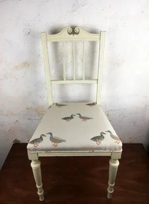 Custom Listing for Julieanne reupholstered and painted desk chair