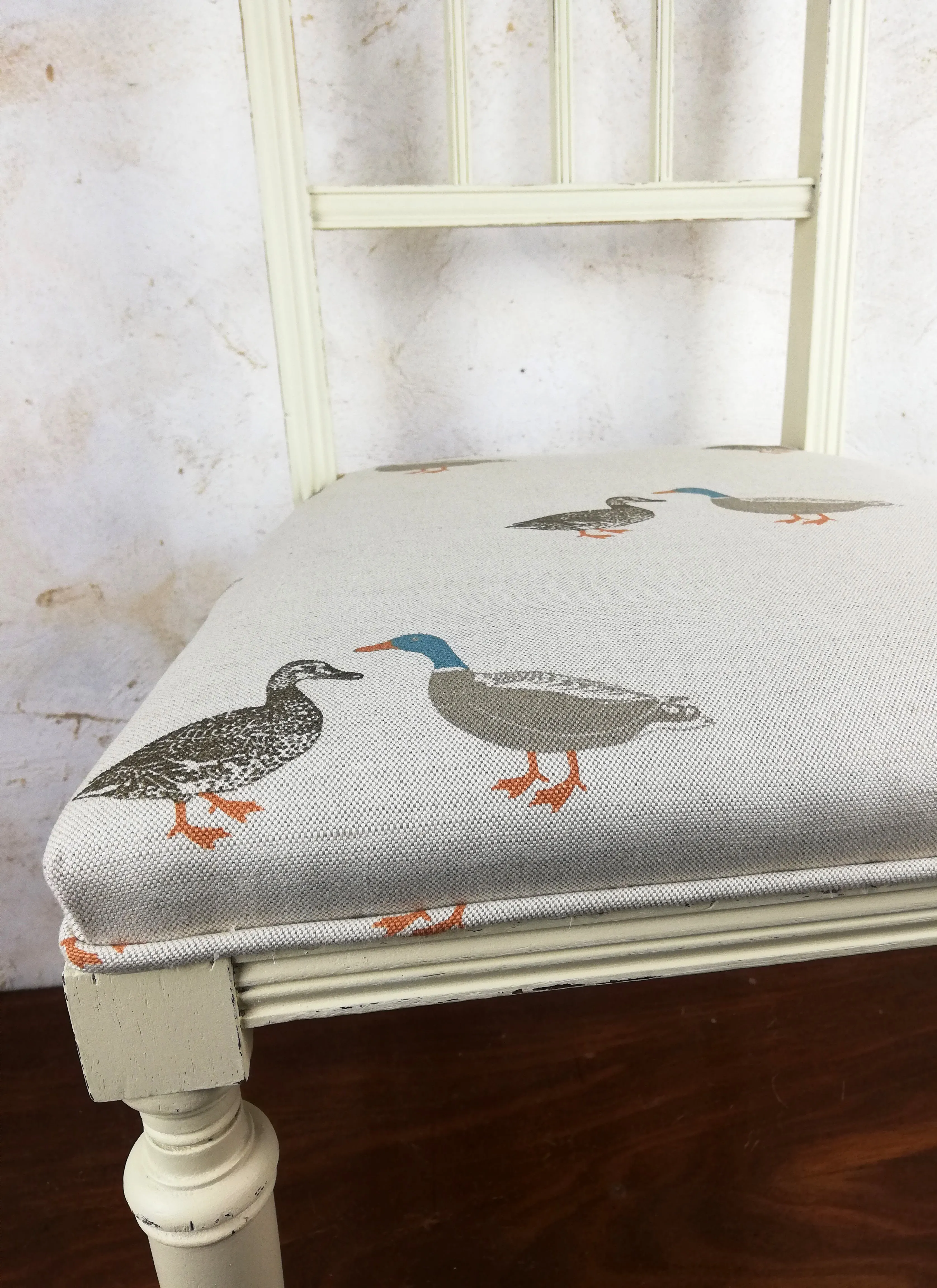Custom Listing for Julieanne reupholstered and painted desk chair