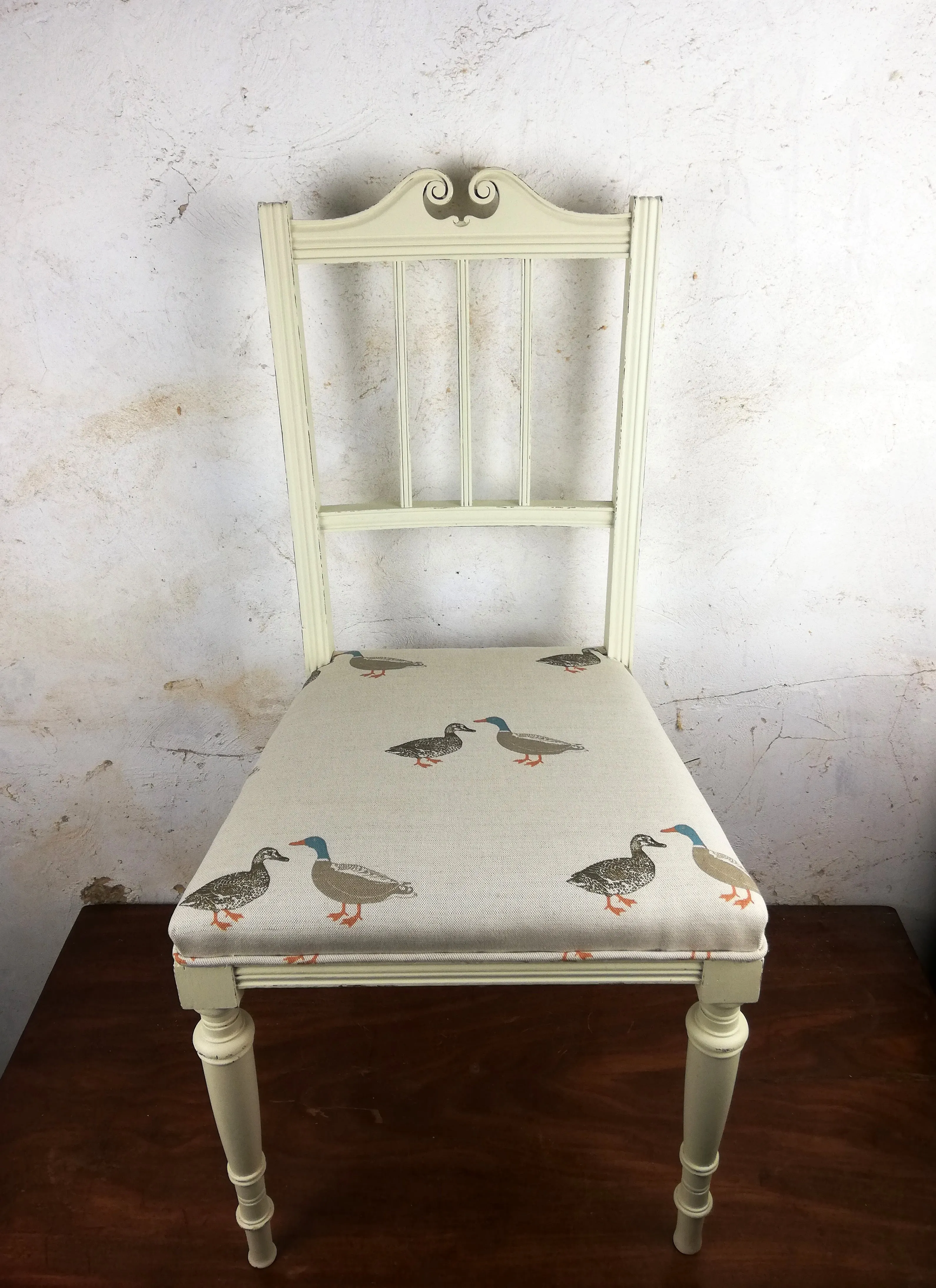 Custom Listing for Julieanne reupholstered and painted desk chair