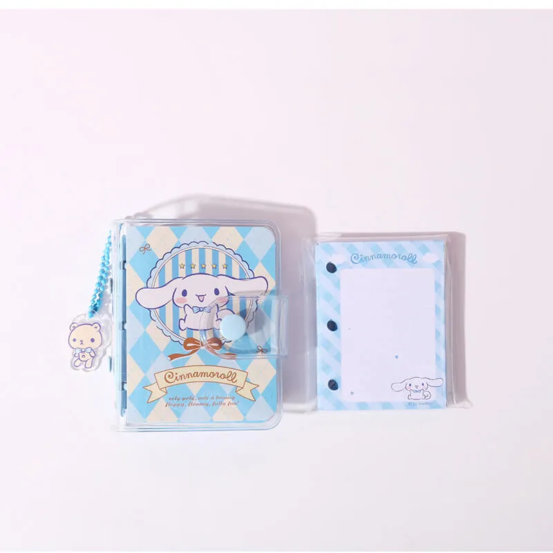 Cute Sanrio Pocket Spiral Notepads Campus Checkered Pattern
