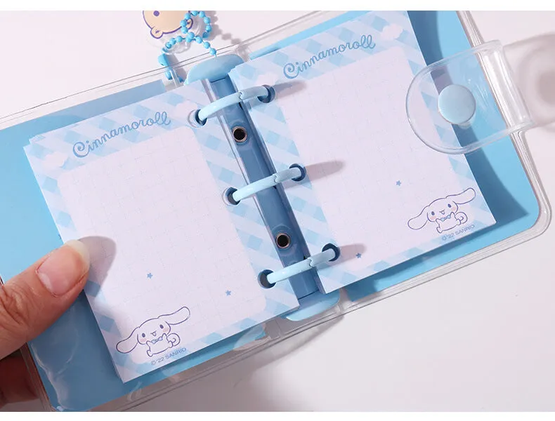 Cute Sanrio Pocket Spiral Notepads Campus Checkered Pattern