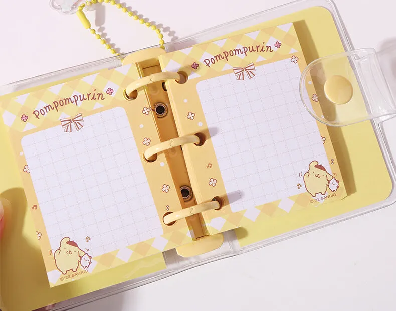 Cute Sanrio Pocket Spiral Notepads Campus Checkered Pattern