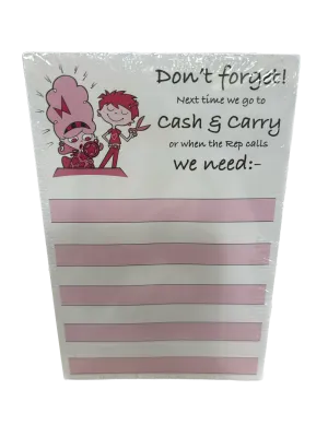 Dont Forget.... Cash & Carry Notepads Pack x10