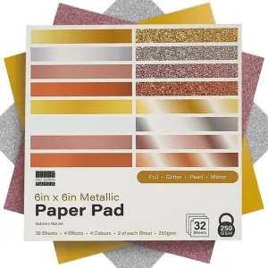 First Edition 6in x 6in Metallic Paper Pad (FEPAD248)