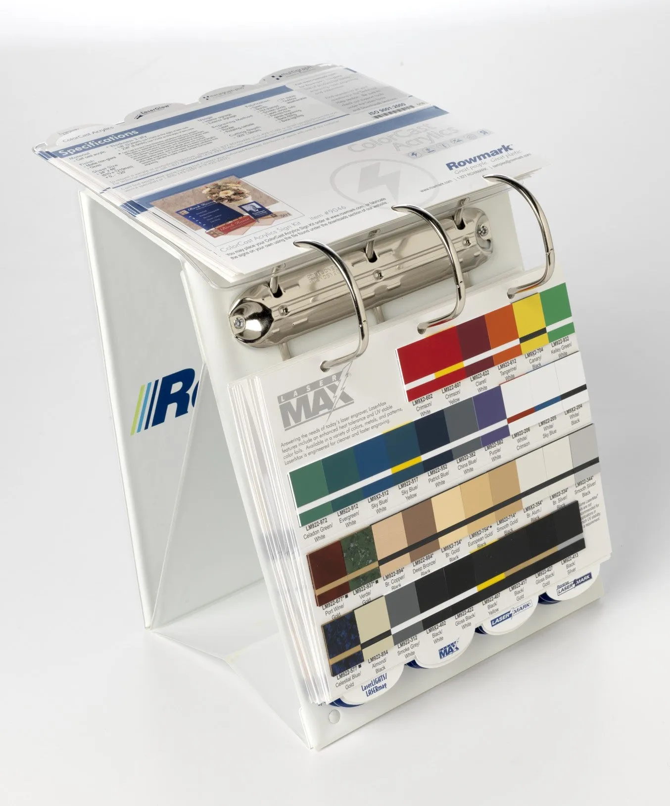 Laser Rowmark swatch binder