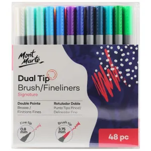 Mont Marte Dual Tip Brush & Fineliner Markers