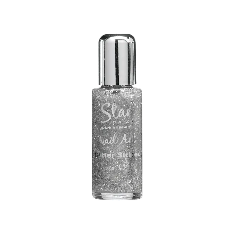 Nail Art Striper Pen - Silver Glitter - 8ml