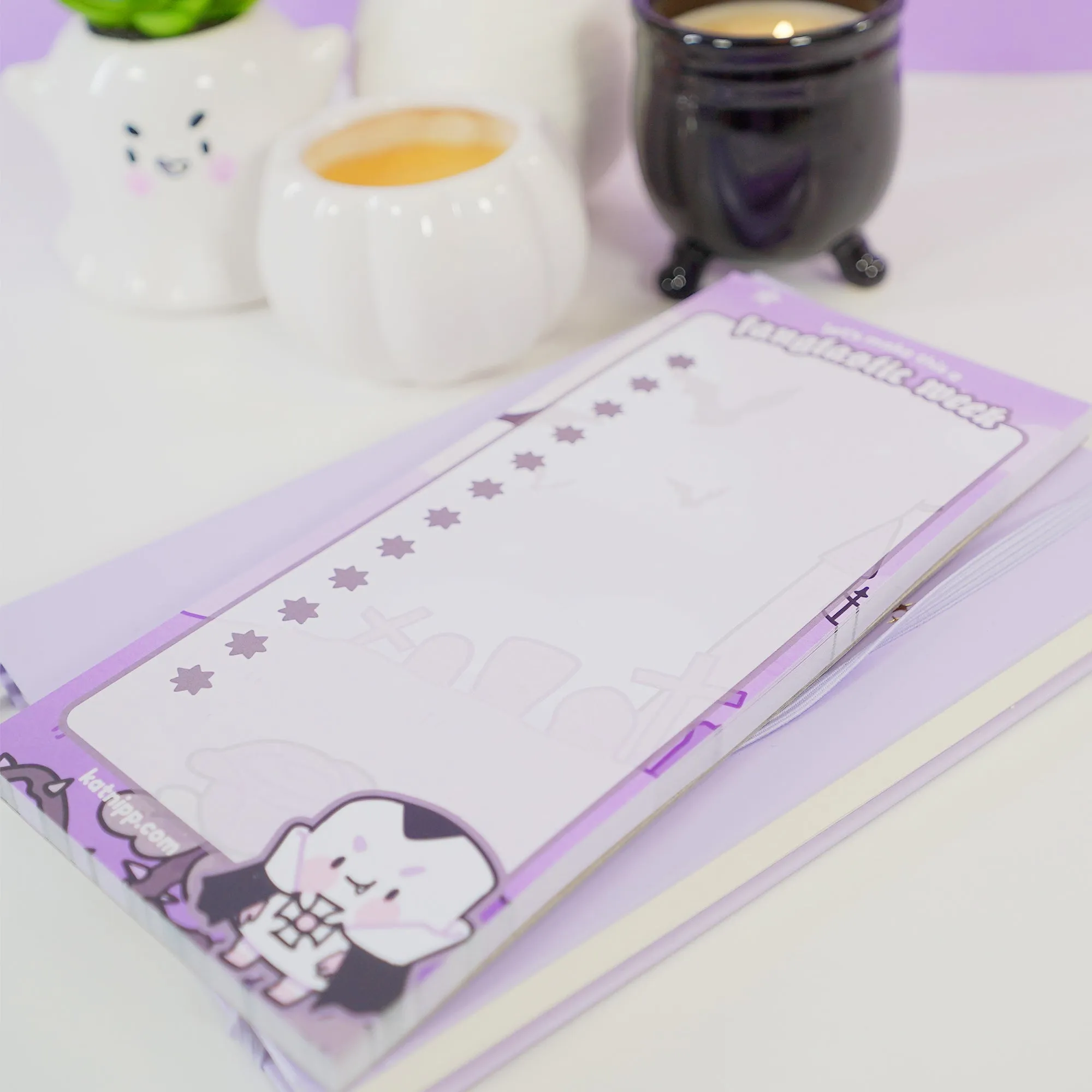 Vampies Vault Kawaii Halloween Notepad Bundle | Gothic Spooky Stationery Set | Cute Pumpkin & Ghost Notepads for Writing & Notes