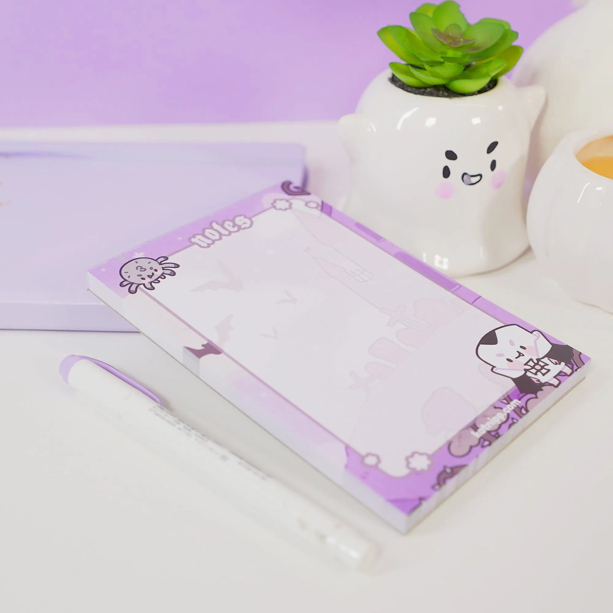 Vampies Vault Kawaii Halloween Notepad Bundle | Gothic Spooky Stationery Set | Cute Pumpkin & Ghost Notepads for Writing & Notes