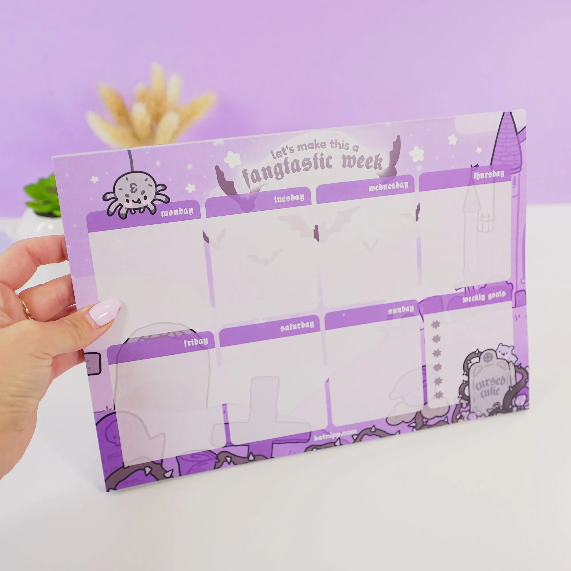 Vampies Vault Kawaii Halloween Notepad Bundle | Gothic Spooky Stationery Set | Cute Pumpkin & Ghost Notepads for Writing & Notes